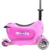 Laste tõukeratas Micro Mini2Go PLUS Deluxe 3-in-1 (roosa)
