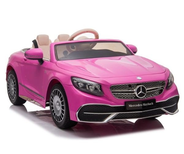 Laste elektriauto Mercedes Maybach 2x45W roosa, puldiga (2)