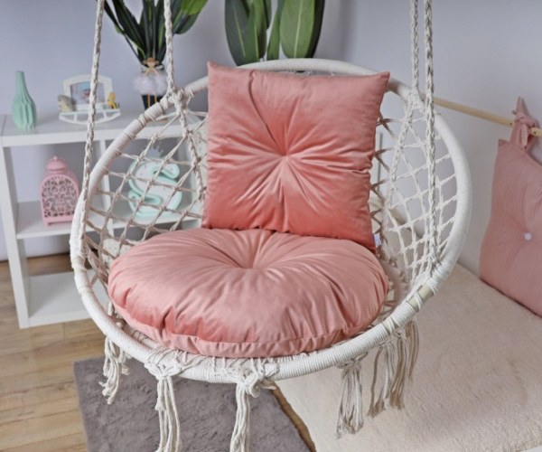 Pehmenduspatjade komplekt toolile, roosa samet