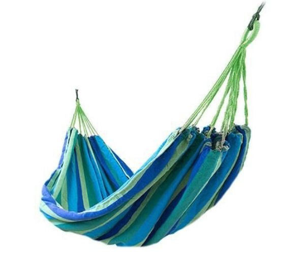 Võrkkiik 150x200cm, sinise-rohelise-triibuline